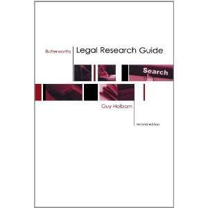  Butterworths Legal Research Guide [Paperback] Guy Holborn Books