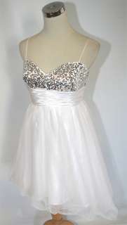 NWT HAILEY LOGAN $120 White Evening Party Dance Gown 13  