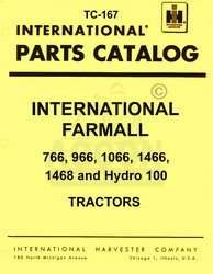 International 966 1066 1466 1468 Hydro 100 Parts Manual  