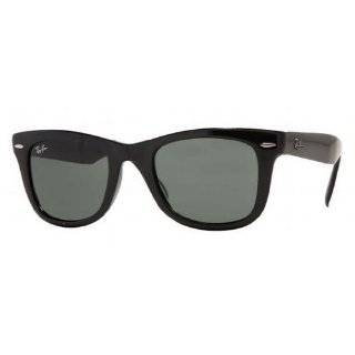 Ray Ban RB4105 Folding Wayfarer Sunglasses   601 Glossy Black (G 15XLT 