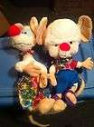 vintage plush pinky and the brain figures warner brothers very