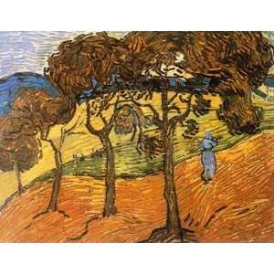  Landscape with Figures, c.1889 by Vincent Van Gogh 25x19 