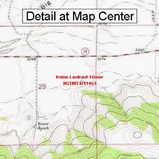 USGS Topographic Quadrangle Map   Irvine Lookout Tower, Montana 