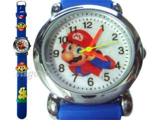 Nintendo Super Mario Brothers 3D Kids Blue Wrist Watch  