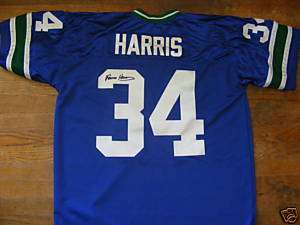 FRANCO HARRIS SIGNED AUTHENTIC JERSEY SEAHAWKS STEELERS  