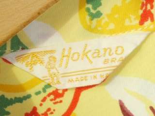 Vintage 1950s Silky Rayon Hokano RP? Hawaiian Aloha Shirt S  