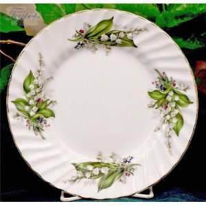  Heirloom Lily of the Valley Bone China Dessert Plate 