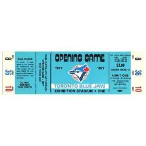  1977 Toronto Blue Jays Opening Game Full Ticket Nm mt 