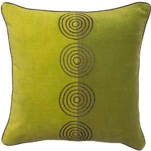 Twist and Turn Pillows   Set of 2   18x18, Limeade/Chclt  