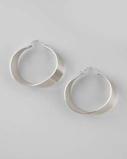 Americana Classic Ginny Hoop Earrings, Silver