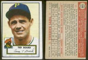 2012) 1952 Topps 150 Ted Beard Pirates GD+  