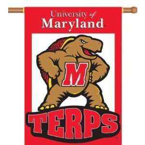  Maryland Terrapins 2 Sided 28 X 40 Banner W/ Pole Sleeve 