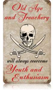 Old Age & Treachery Will Always Overcome Youth funny vintaged metal 