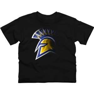  San Jose State Spartans Youth Blackout T Shirt   Black 