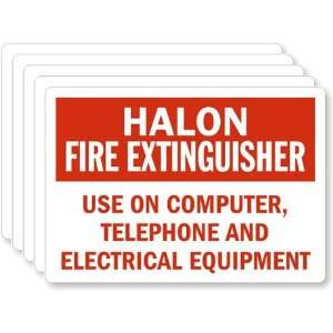  Halon Fire Extinguisher Use On Computer/ Telephone 