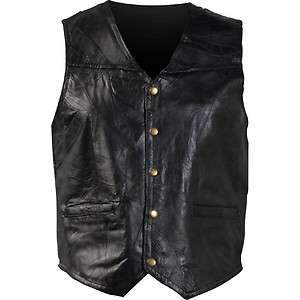 Giovanni Navarre Italian Stone Design Genuine Leather Vest  