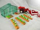   Playset Tractor with Wagon Green House Vegatables Wind Fan Crates