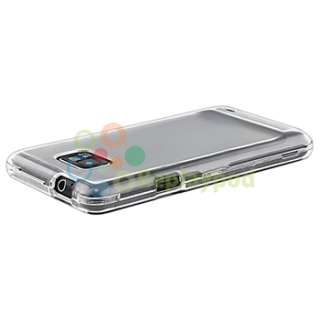 Clear Crystal+Blue+Purple Hard Case+Privacy SP For Samsung Galaxy S II 