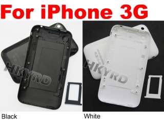 Black Back Housing Cover Case+Sim Tray For iPhone 3G