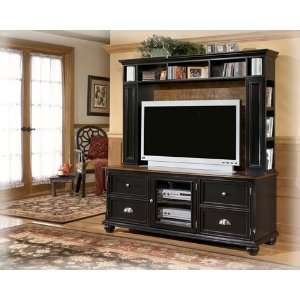  Black TV Stand with Hutch Furniture & Decor