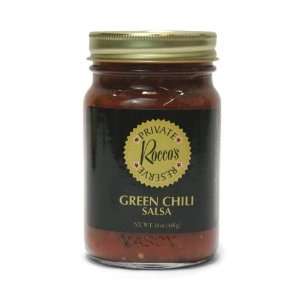 Roccos Private Reserve Mild Green Chili Salsa  Grocery 