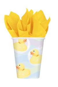 RUBBER DUCKIE Baby Shower Party 9oz Hot/Cold Paper Cups  