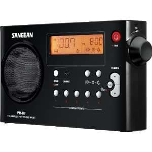  Sangean PR D7 BK AM/FM Digital Rechargeable Portable Radio 