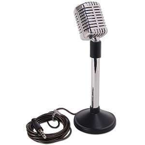  Vintage Style PC Microphone with Stand Electronics