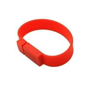  2GB Flexible Wrist Band USB Flash Drive U Disk (Red 