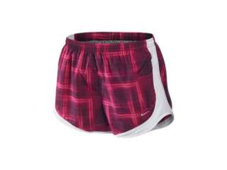 Nike Womens Printed Plaid Running Tennis Workout Tempo Track Shorts 