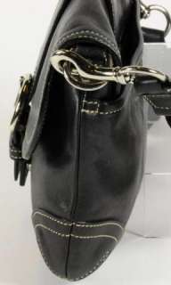 Coach Black Leather Hobo Soho Shoulder Handbag Purse 7843  