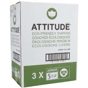  ATTITUDE Eco Friendly Diapers Case Size 5 Baby