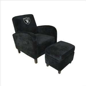 Oakland Raiders Den Chair with Ottoman