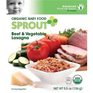   Advanced Organic Baby Food Beef & Vegetable Lasagna   5.5 Oz Pouch