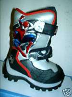 SPIDERMAN Boys Navy Winter Snow Boots Toddler 6 NEW  