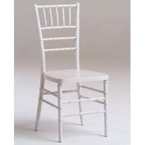   Advanced Seating White Stacking Resin Chiavari Chair