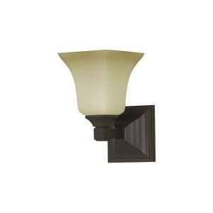   Vanity, Oil Rubbed Bronze   Excavation glass shade