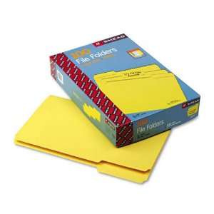  Smead  File Folders, 1/3 Cut, Top Tab, Legal, Yellow, 100 
