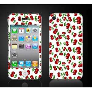  iPhone 4 Cherry Bomb Cherries Cute Girl Vinyl Skin kit 