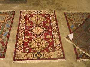 All Wool Hand Knotted Indo Kazak Oriental Rug Mat 2 X 3 NWT  