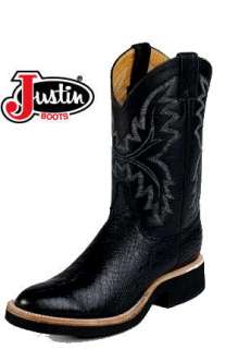   5005 Black Smooth Ostrich Tekno Crepe Western Boots 9D New USA  