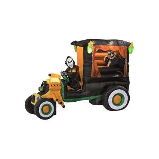   Inflatable Halloween Animated Hot Rod Hearse Patio, Lawn & Garden