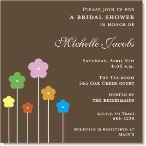 Colorful Flowers Party Invitations