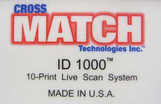 CROSS MATCH ID 1000 10 PRINT LIVE SCAN SCANNER ID1000  
