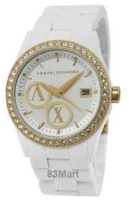 Armani Exchange Crystal Accents Silver Dial Womens Watch AX5022 