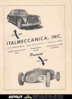 1950 Italmeccanica IT160 IT200 Torino Ad Ford V8  
