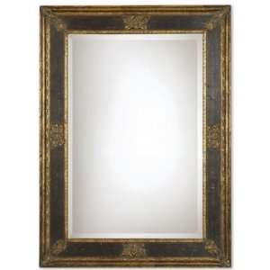  Wood Frame has a Burnished Wood Tone with Antique Gold Leaf Inner and