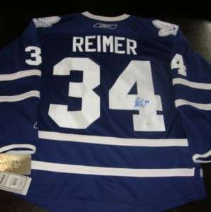 JAMES REIMER SIGNED Toronto Maple Leafs HOME JERSEY JSA  