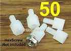 50   Nylon Plastic Hex 6/32 Standoff Screws   Standoffs Screw Spacer