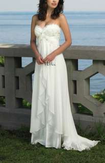 Sexy Beach White/Ivory Strapless Prom/Wedding Dress  